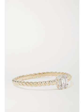 STONE AND STRAND Shield of Strength 9-karat gold diamond ring