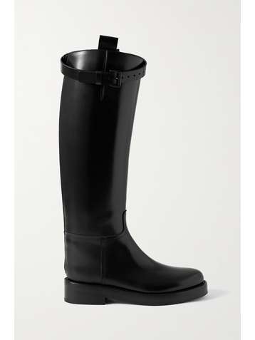 ANN DEMEULEMEESTER Buckled leather knee boots