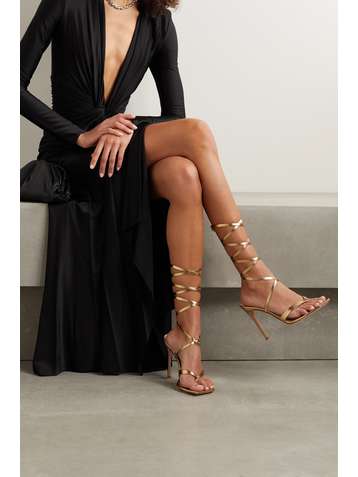 GIANVITO ROSSI Ribbon 105 lace-up leather sandals