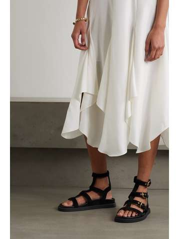 GIANVITO ROSSI Arena Sandalen aus Veloursleder