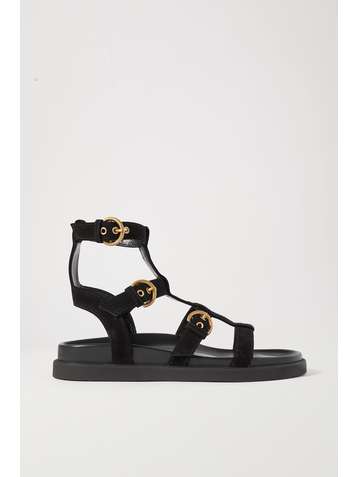 GIANVITO ROSSI Arena Sandalen aus Veloursleder