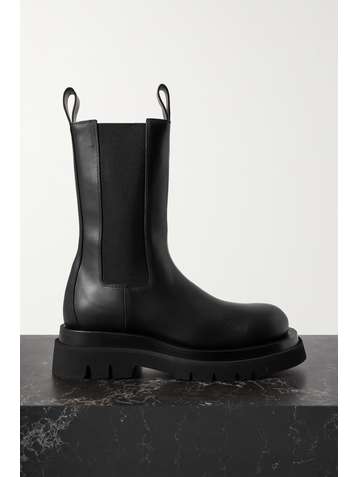 BOTTEGA VENETA Bottines chelsea en cuir à finitions en caoutchouc Lug