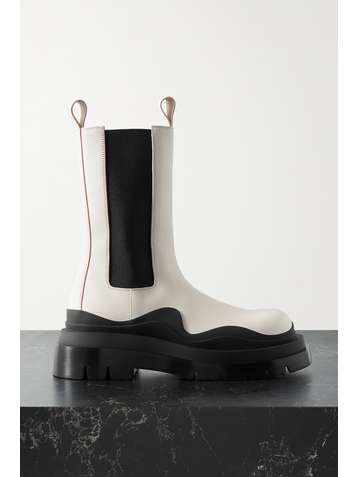 BOTTEGA VENETA Bottines chelsea en cuir et en caoutchouc Tire