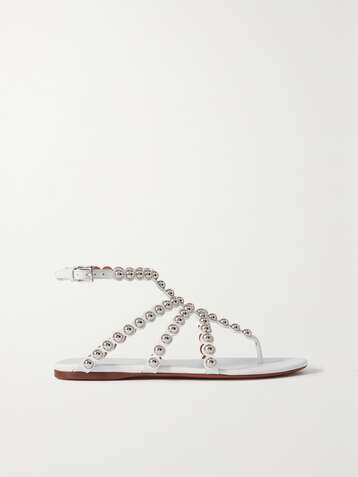 ALAÏA Studded laser-cut leather sandals