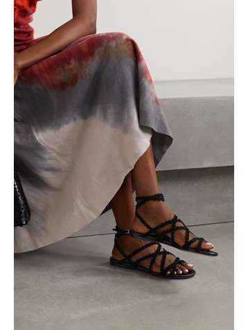ALAÏA Scalloped suede sandals