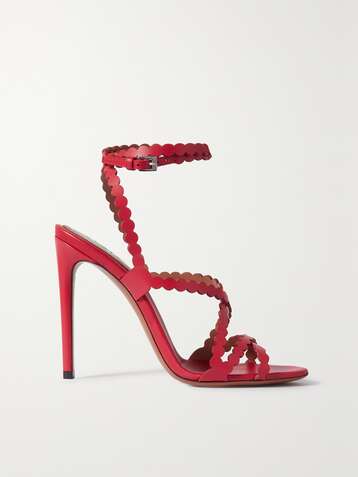 ALAÏA 110 laser-cut leather sandals