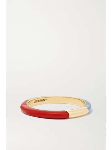 ALICE CICOLINI Candy 14-karat gold and enamel ring