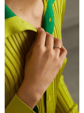 ALICE CICOLINI Candy 14-karat gold and enamel ring