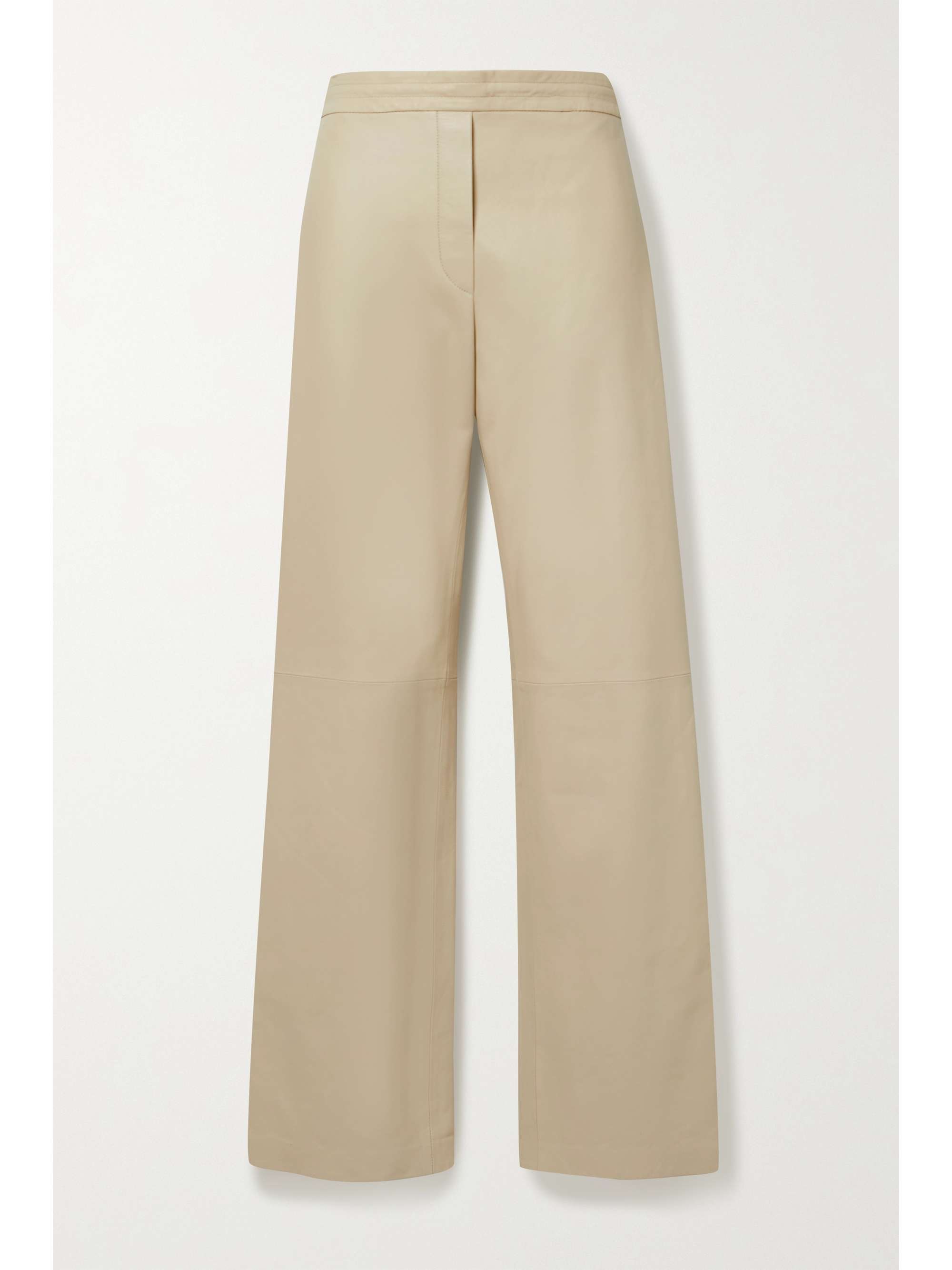 Beige Tristan leather straight-leg 