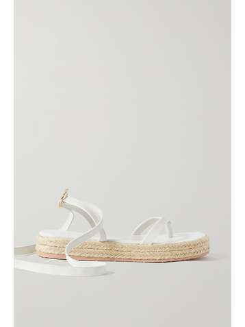 GIANVITO ROSSI Ribbon Beachclub leather espadrille sandals