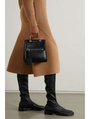 ALEXANDER MCQUEEN The Short Story kleine Tote aus Leder mit Krokodileffekt