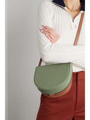 LOEWE Heel Duo two-tone leather shoulder bag