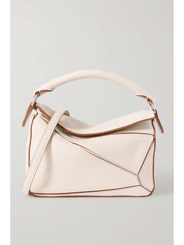 LOEWE Puzzle mini Schultertasche aus strukturiertem Leder