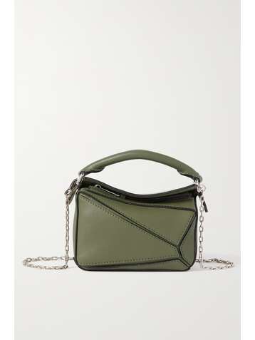 LOEWE Puzzle nano Schultertasche aus Leder