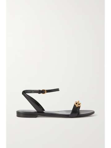 SAINT LAURENT Jota chain-embellished leather sandals