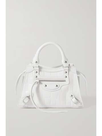 BALENCIAGA Neo Classic City mini croc-effect leather tote