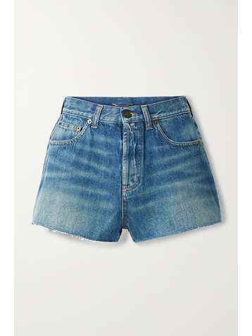 SAINT LAURENT Short en jean effilé
