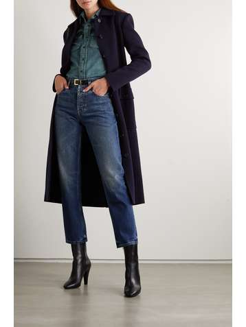SAINT LAURENT Chemise en jean à plis