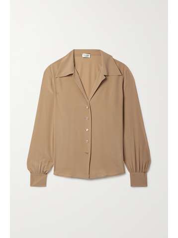 SAINT LAURENT Silk-crepe blouse
