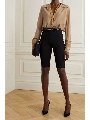 SAINT LAURENT Silk-crepe blouse