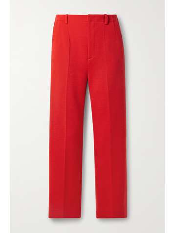 SAINT LAURENT Pantalon droit en laine mélangée