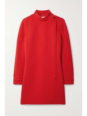 SAINT LAURENT Wool-blend mini dress