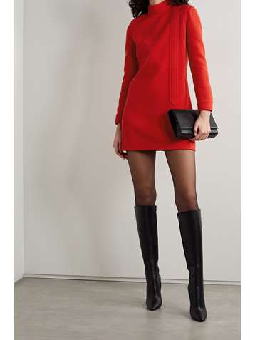 SAINT LAURENT Wool-blend mini dress