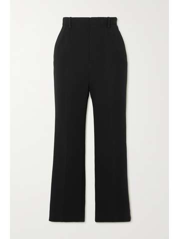 SAINT LAURENT Pantalon évasé en laine mélangée