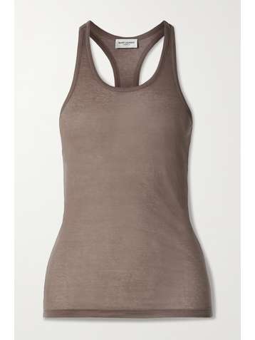 SAINT LAURENT Débardeur en jersey de coton
