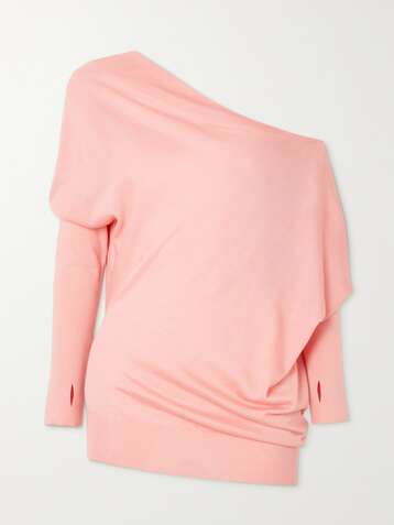 TOM FORD Pullover aus einer Kaschmir-Seidenmischung mit asymmetrischer Schulterpartie