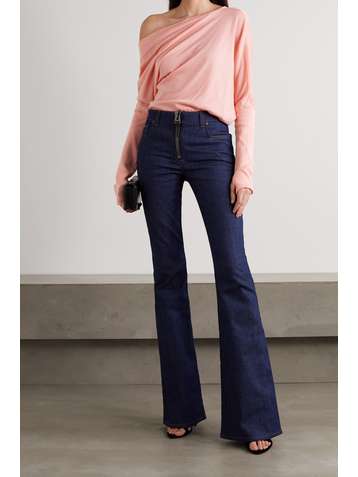 TOM FORD Pullover aus einer Kaschmir-Seidenmischung mit asymmetrischer Schulterpartie