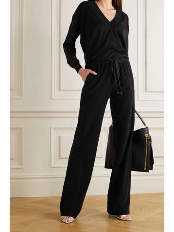 TOM FORD Cotton-terry track pants