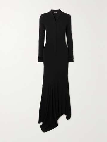 TOM FORD Asymmetric jersey maxi dress