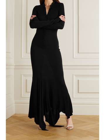 TOM FORD Asymmetric jersey maxi dress