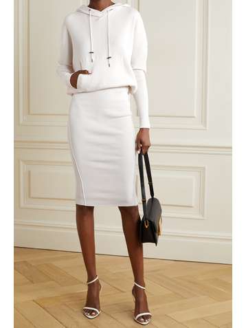 TOM FORD Hooded ribbed cashmere-blend dress