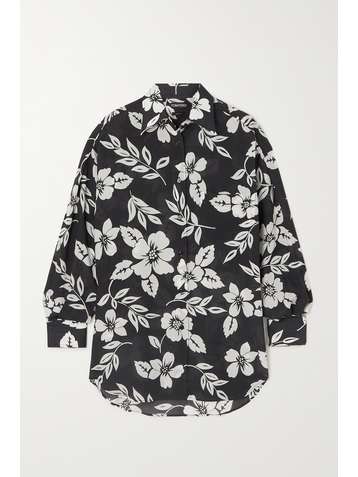 TOM FORD Oversized floral-print Lyocell shirt