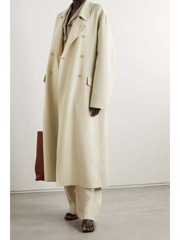 THE ROW Dilona oversized double-breasted cashmere, wool and silk-blend coat