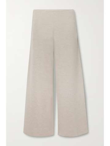 THE ROW Chuk merino wool and silk-blend wide-leg pants