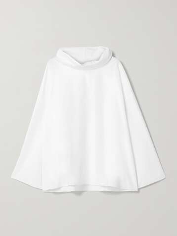 THE ROW Gasly draped cotton-poplin top