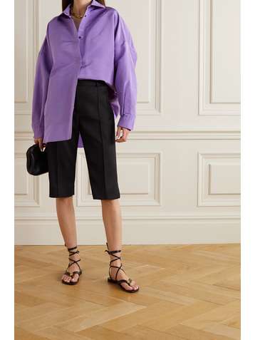 VALENTINO Oversized silk-faille shirt