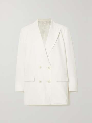 VALENTINO Oversized double-breasted twill blazer