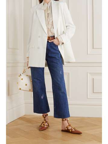 VALENTINO Oversized double-breasted twill blazer