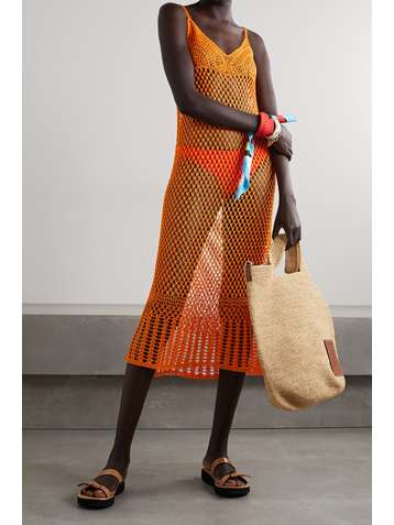 CULT GAIA Silena crochet-knit midi dress