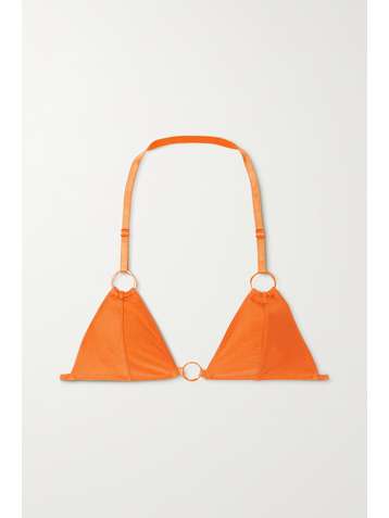 CULT GAIA Misha embellished halterneck bikini top