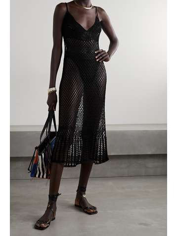 CULT GAIA Silena crochet-knit midi dress