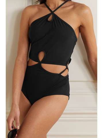 CHRISTOPHER ESBER Neckholder-Badeanzug mit Cut-outs