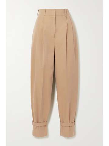ALEXANDER MCQUEEN Buckled cotton-twill tapered pants