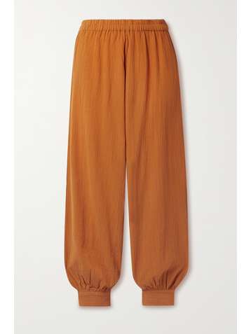 SUZIE KONDI Cotton-gauze tapered pants