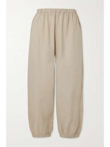 SUZIE KONDI Pantalon fuselé en lin Safari