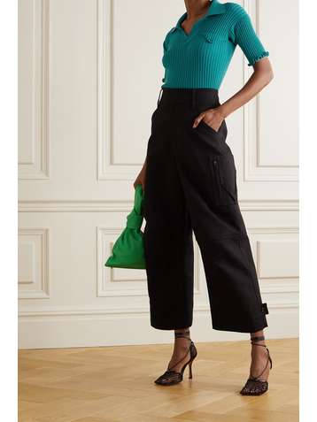 BOTTEGA VENETA Polo en laine côtelée à volants